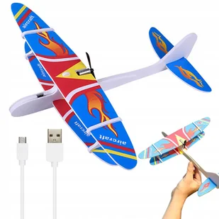 SAMOLOT STYROPIANOWY LATAJĄCY PIANKOWY USB SILNIK SZYBOWIEC RZUTKA LEKKI - Samoloty i helikoptery - miniaturka - grafika 1