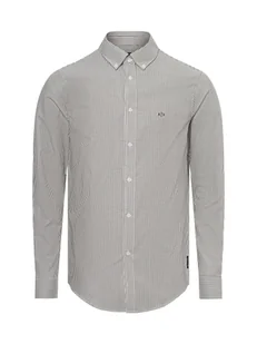 Armani Exchange Koszula męska Mężczyźni Regular Fit Bawełna biały w paski, S - Koszule męskie - miniaturka - grafika 1