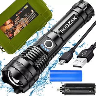 MOCNA LATARKA LED TAKTYCZNA AKUMULATOROWA SURVIVAL - Latarki - miniaturka - grafika 1