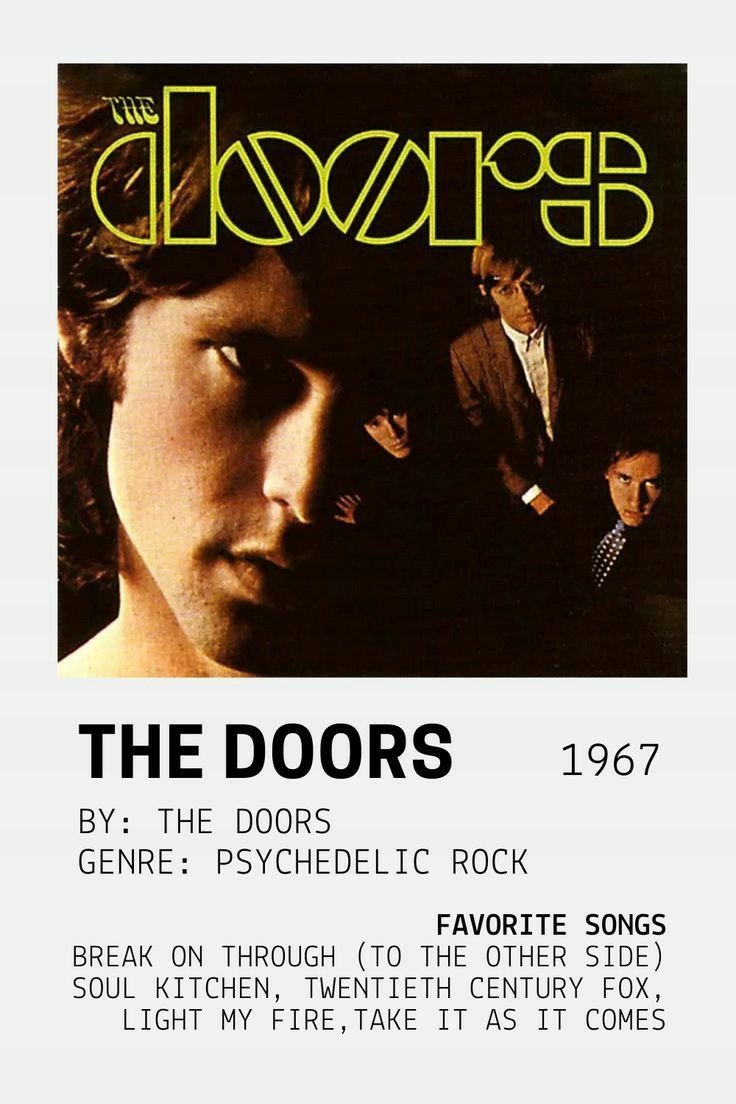 PODKŁADKA POD MYSZ Z Nadrukiem 22x18cm the doors rock Vintage Tekst Prezent