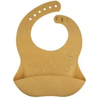 Śliniaki i fartuszki - Canpol babies wodoodporny śliniak silikonowy z kieszonką i zapięciem DOTS - miniaturka - grafika 1