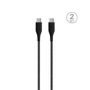 Kable komputerowe i do monitorów - PURO PURO Fabric Ultra Strong Kabel w oplocie heavy duty USB-C / USB-C 2m (czarny) CUSBCUSBCFABK32MTBLK - miniaturka - grafika 1