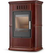 Piece i kotły grzewcze - FLAMA Piec kominek kaflowy OLBIA Brown 7,5 kW - miniaturka - grafika 1