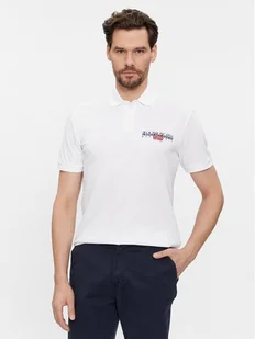 Napapijri Polo E-Aylmer NP0A4HTN Biały Regular Fit - Koszulki męskie - miniaturka - grafika 1