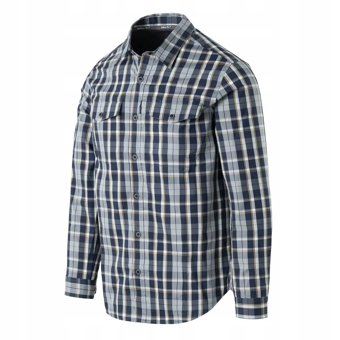Helikon-Tex Koszula Concealed Carry z długim rękawem niebieska w kratę XS