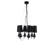 Lampy sufitowe - Azzardo BAROCO AD7121S-6 BL LAMPA WISZACA Czarny - miniaturka - grafika 1