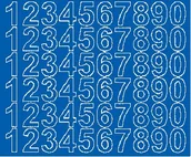 Pasmanteria - Cyfry samoprzylepne 3 cm niebieski matowy - Matowa - miniaturka - grafika 1