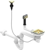 Syfony - Syfon ALVEUS MONARCH SYFON POP-UP ODPŁYW KWADRAT PRZELEW HALB RAMKA BLASZKA złoty PVD (1144854) - miniaturka - grafika 1