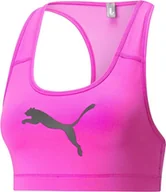 Biustonosze - Stanik sportowy damski Puma Mid Impact różowy-S - miniaturka - grafika 1