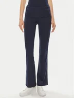 Spodnie damskie - Gina Tricot Spodnie materiałowe 21671 Granatowy Flare Fit - miniaturka - grafika 1