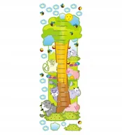 Wyposażenie pokoiku dziecięcego - Naklejka dla dzieci - Miarka Wzrostu - FARMA - miniaturka - grafika 1