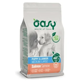 OASY Karma dla psa 12kg Puppy&Junior z łososiem - Sucha karma dla psów - miniaturka - grafika 1
