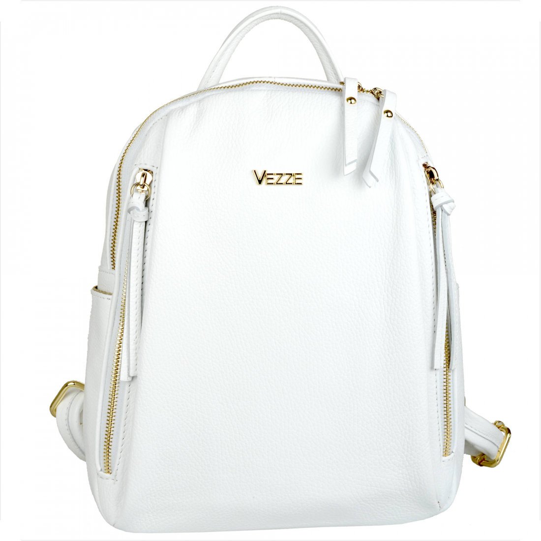 VEZZE Plecak skórzany biały włoski