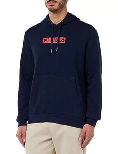 FILA Męska bluza z kapturem, Black Iris, L - Bluzy męskie - miniaturka - grafika 1