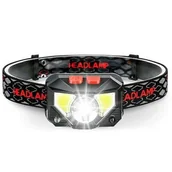 Latarki - Latarka czołowa LED L76F + czujnik ruchu akumulator 1000mAh - miniaturka - grafika 1