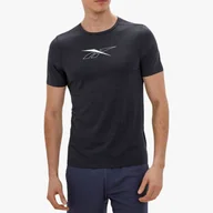 Koszulki męskie - Koszulka Treningowa Reebok Męska Oddychająca Czarna GS6689 - miniaturka - grafika 1