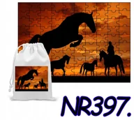 Puzzle - Puzzle 70 El. Układanka Dla Dzieci Konie Kucyki + Woreczek Z Nadrukiem - miniaturka - grafika 1