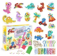 Zabawki kreatywne - Haft Diamentowy Mozaika Diamentowe Zawieszki Breloczki Dinozaury Dino - miniaturka - grafika 1