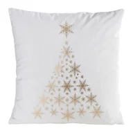 Pozostałe akcesoria świąteczne - Poszewka na poduszkę świąteczna Noel biało-złota 45 x 45 cm - miniaturka - grafika 1