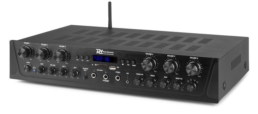 Power Dynamics Wzmacniacz audio PV260BT 6 strefowy 600W BT USB SD FM pilot one size