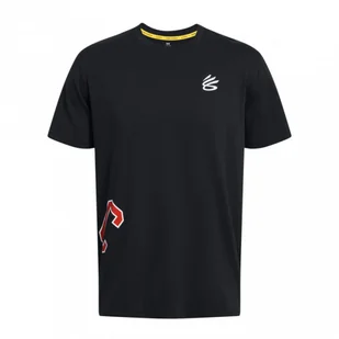Męska koszulka do koszykówki Under Armour Curry Arc HW Tee - czarna - UNDER ARMOUR - Koszulki sportowe męskie - miniaturka - grafika 1