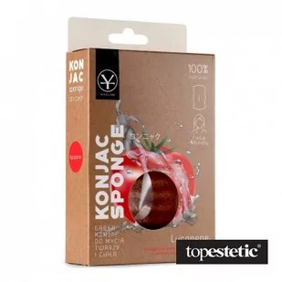 Yasumi Yasumi Lycopene Konjac Sponge L Naturalna gąbka z likopenem do oczyszczania skóry suchej - Akcesoria do oczyszczania twarzy - miniaturka - grafika 1