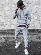 Dresy męskie - Dres męski jasnoszary Dstreet AX0663-XXL - miniaturka - grafika 1