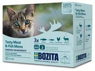 Mokra karma dla kotów - Bozita Cat Multibox z mięsem i rybą saszetki 12x85g - miniaturka - grafika 1