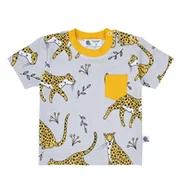 Body dla niemowląt - T-Shirt Niemowlęcy Szary Lampart - 62 - miniaturka - grafika 1