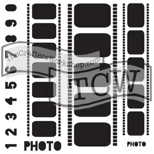 Szablon, taśmy filmowe, 15,2 cm - Scrapbooking Szablon, taśmy filmowe, 15,2 cm - Scrapbooking - miniaturka - grafika 1