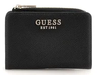 Portfele - GUESS Laurel SLG Zip ARND Card Case, Portfele damskie, Jeden, czarne, Taglia Unica - miniaturka - grafika 1