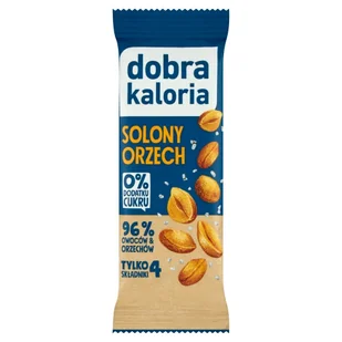 Dobra Kaloria Baton owocowy solony orzech 35g - - Batoniki - miniaturka - grafika 1