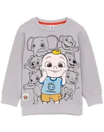 Bluzki dla niemowląt - Vanilla Underground Cocomelon Unisex Bluza dziecięca szara Multi-Character Placement Print Szary 5-6 Years - miniaturka - grafika 1