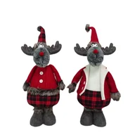 Ozdoby bożonarodzeniowe - Figurka tekstylna Renifer stojący 35 cm mix - miniaturka - grafika 1