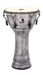 Toca TO803280 Djembe Freestyle Mech. Tuned Antique Silver 10'' SFDMX-10AS SFDMX10AS - Instrumenty perkusyjne - miniaturka - grafika 1