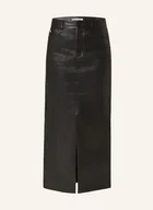 Spódnice - Calvin Klein Jeans Spódnica Z Imitacji Skóry schwarz - miniaturka - grafika 1
