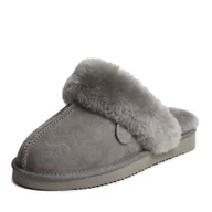 Kapcie damskie - Dearfoams Damskie kapcie Fireside wodoodporne Sydney Shearling Scuff, szary - 38 EU - miniaturka - grafika 1
