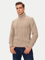 Swetry męskie - Bomboogie Golf MM8796TKAW4 Beżowy Regular Fit - miniaturka - grafika 1