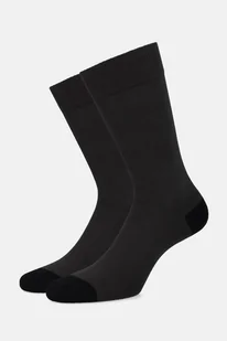 Skarpety Ciemnoszare Gładkie - Skarpetki męskie - miniaturka - grafika 1