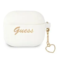 Akcesoria do słuchawek - GUESS Guess etui do Airpods 3 GUA3LSCHSH białe Silicone Heart Charm 8_2281655 - miniaturka - grafika 1