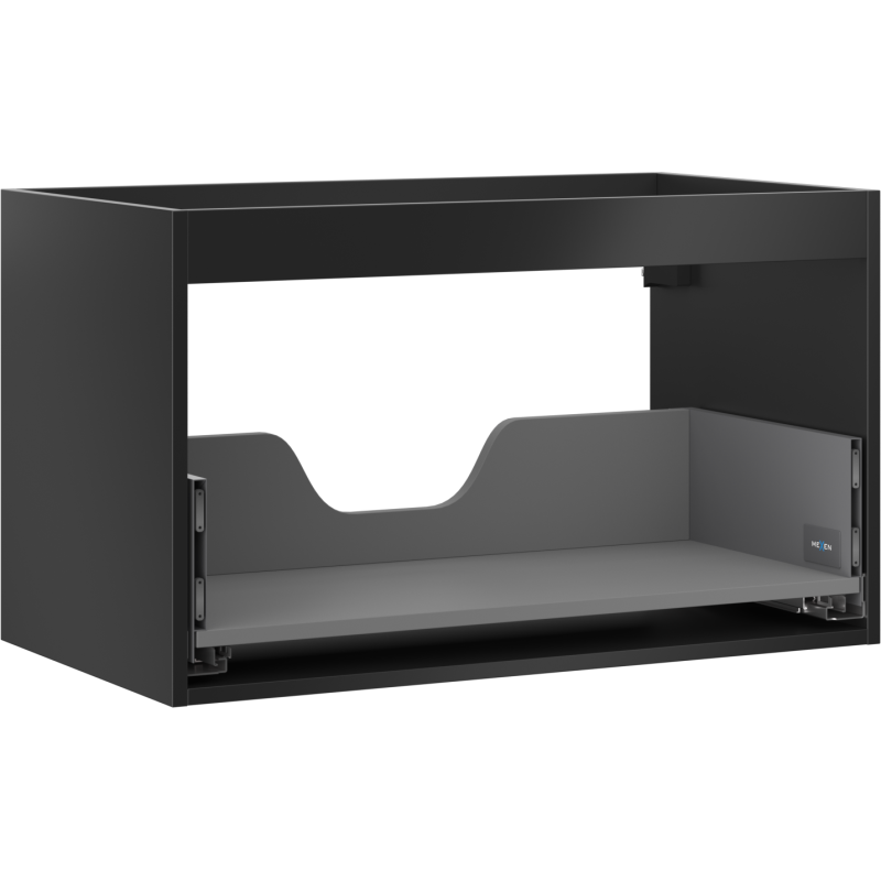 Mexen Box-A korpus szafki podumywalkowej 80 cm, 1 szuflada, czarny mat - 91AX0-0800-470-1-71