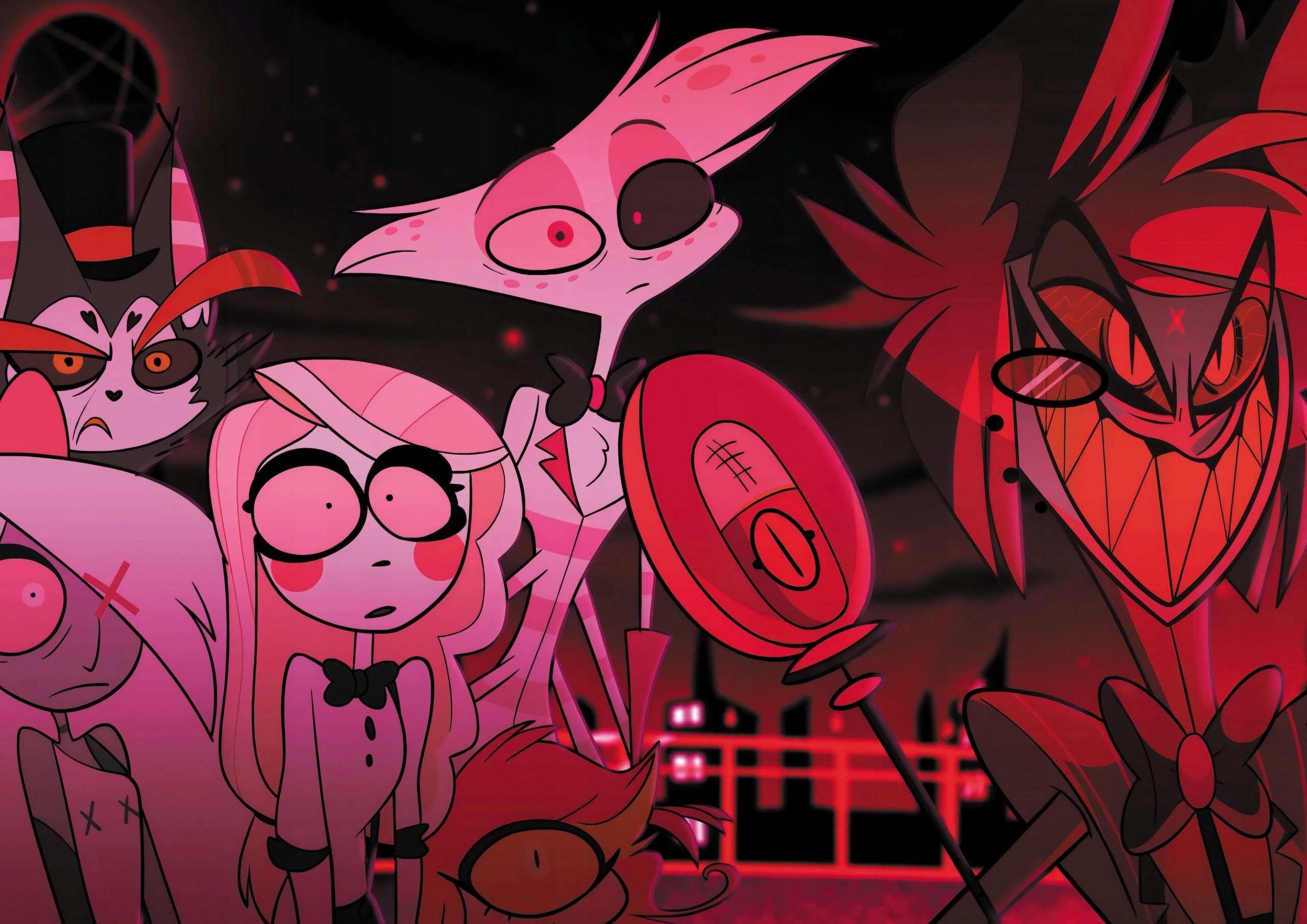 Plakat A1 Hazbin Hotel Alastor Charlie Husk Angel Dust Nifty Vaggie