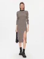 Sukienki - Brave Soul Sukienka codzienna LDRJ-624SLOANE Czarny Regular Fit - miniaturka - grafika 1