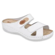 Klapki i japonki damskie - Inblu obuwie damskie 158D112 białe - miniaturka - grafika 1