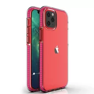 Etui i futerały do telefonów - Spring Case pokrowiec żelowe etui z kolorową ramką do iPhone 12 mini ciemnoróżowy - miniaturka - grafika 1