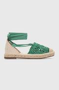 Espadryle damskie - Answear Lab espadryle kolor zielony - miniaturka - grafika 1