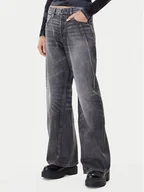 Spodnie damskie - G-Star Raw Jeansy Contor 3D D27690-D537 Szary Wide Leg - miniaturka - grafika 1