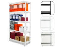 Szafy i regały magazynowe - Regał całometalowy ELARA /180x80x40/ 5 półek - Biały Wamar-Sosenka - miniaturka - grafika 1