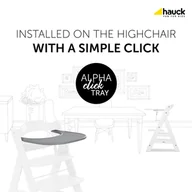 Krzesełka do karmienia - Hauck taca Alpha Click Tray grey - miniaturka - grafika 1