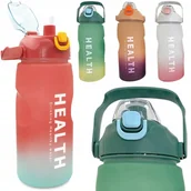 Shakery i bidony sportowe - Butelka motywacyjna bidon wodę sportowa 1,5L siłownie ze słomką BPA 1500ml - miniaturka - grafika 1